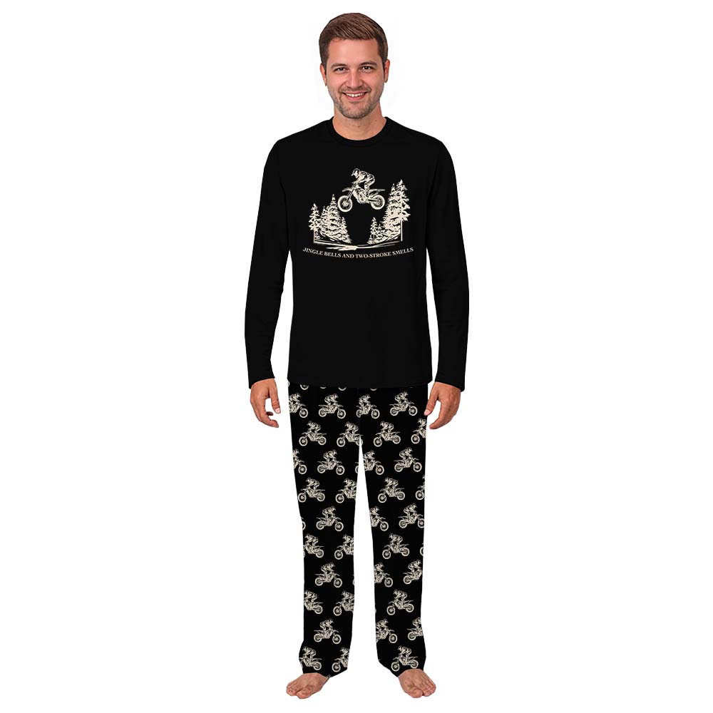 Motocross Family Long Sleeve Christmas Pajamas For Riders All Sizes Motocross Family Long Sleeve Christmas Pajamas For Riders All Sizes