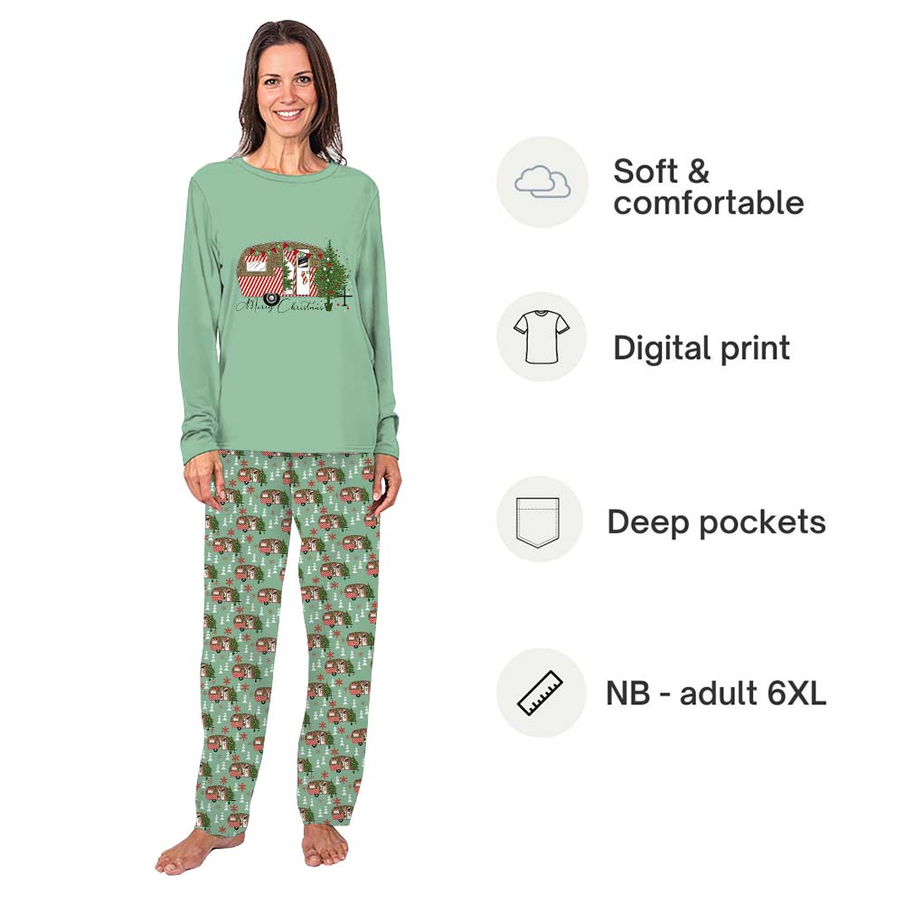Camping Caravan Matching Pajamas For The Family For Christmas