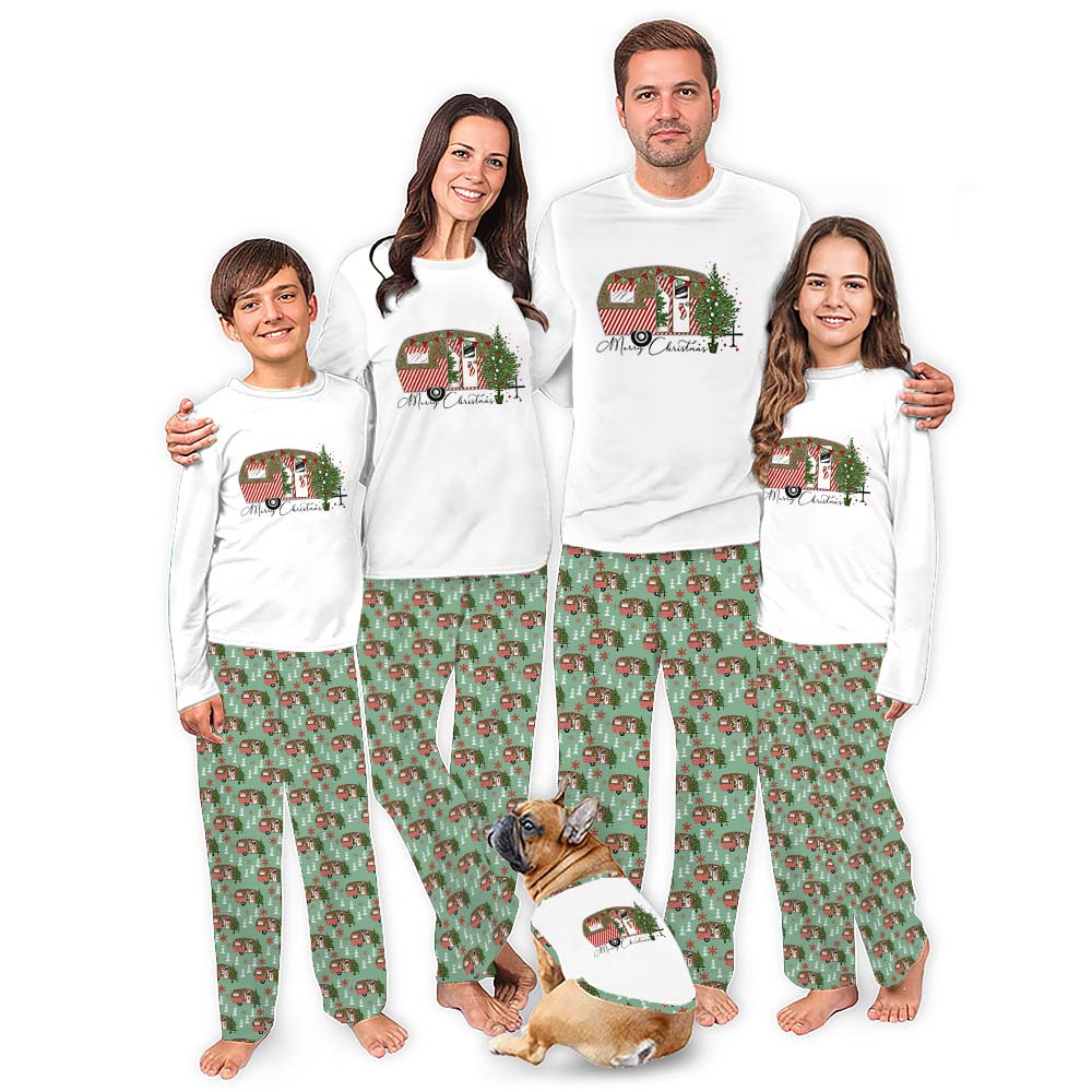 Camping Caravan Matching Pajamas For The Family For Christmas