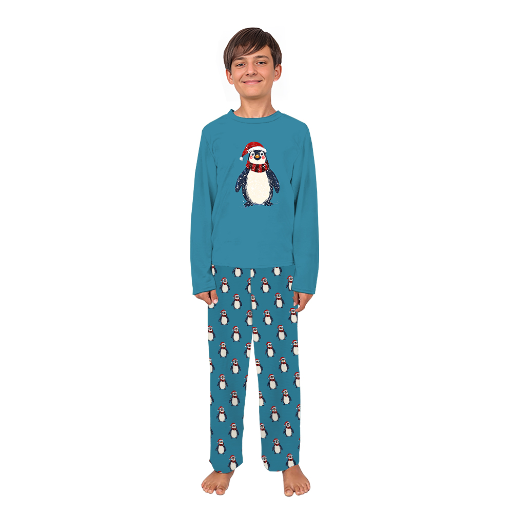 Funny Christmas Penguin Pajamas Matching Dog and Owner
