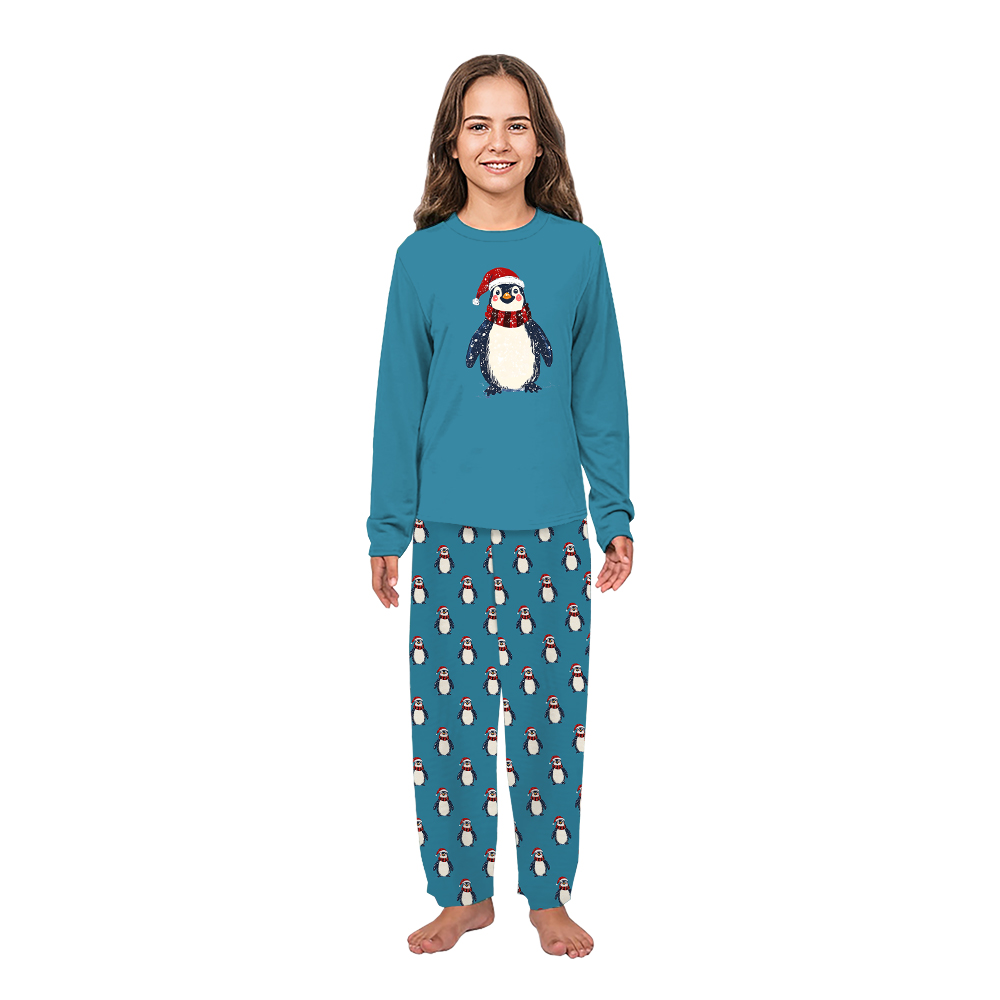 Funny Christmas Penguin Pajamas Matching Dog and Owner