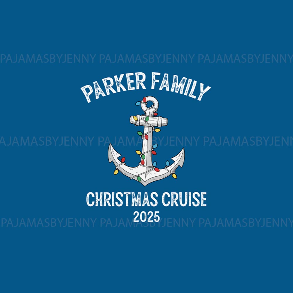 Christmas Cruise with Name and Number Custom Holiday Pajamas