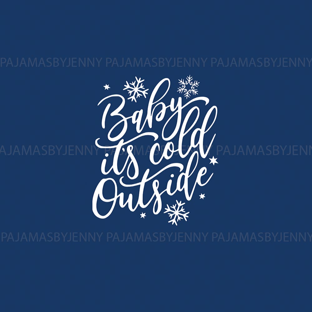 Blue Snowflake and Festive Quote Christmas Holiday Family Pajamas Blue Snowflake and Festive Quote Christmas Holiday Family Pajamas