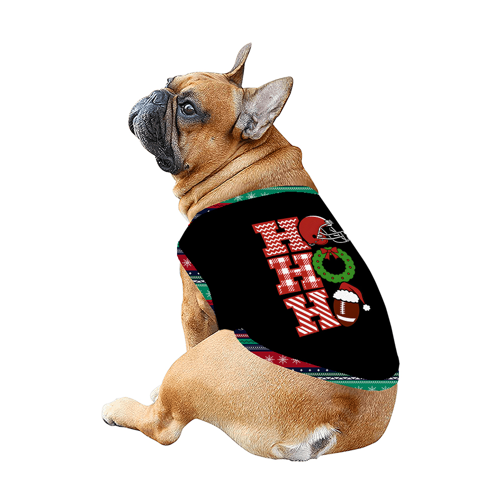Funny Football Ho Ho Ho Matching Christmas Pjs With Dog