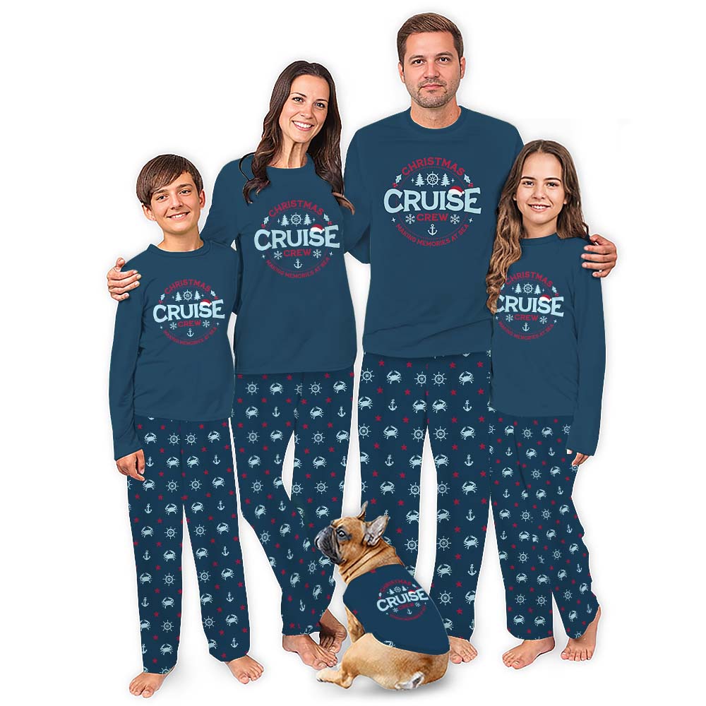 Cool Christmas Crew Family Pajamas For Cruise Holidays Together