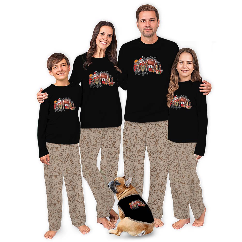 American Football Big And Tall Matching Christmas Pajamas American Football Big And Tall Matching Christmas Pajamas