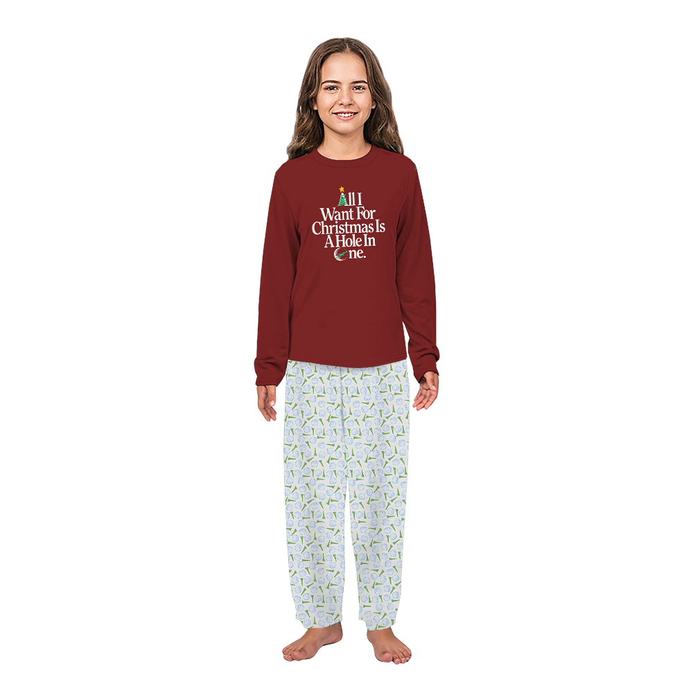 Hole In One Funny Golf Christmas Pajamas Matching Family and Dog Hole In One Funny Golf Christmas Pajamas Matching Family and Dog