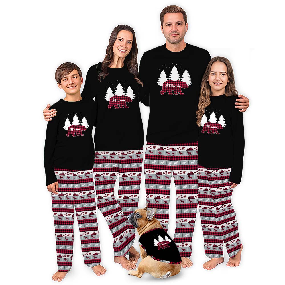 Personalized Polar Bear Comfy Christmas Pajamas With Plus Size Personalized Polar Bear Comfy Christmas Pajamas With Plus Size