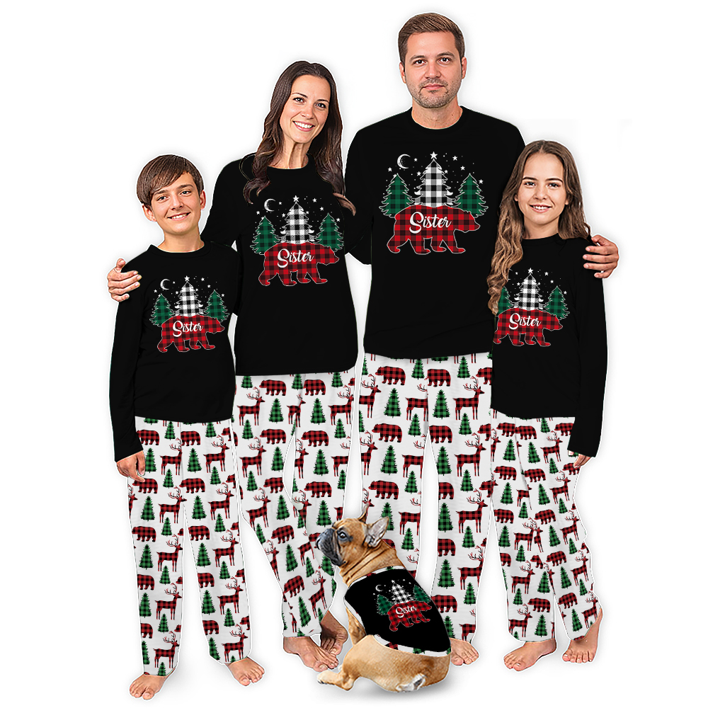 Buffalo Plaid Bear Christmas Tree Matching Family Pjs Buffalo Plaid Bear Christmas Tree Matching Family Pjs