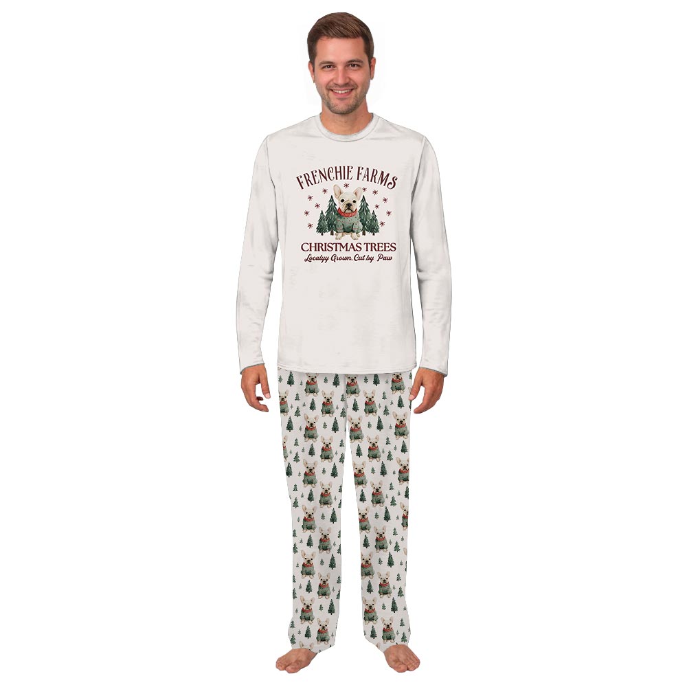 Frenchie Farms Bulldog Matching Christmas Pajamas And Dog Frenchie Farms Bulldog Matching Christmas Pajamas And Dog