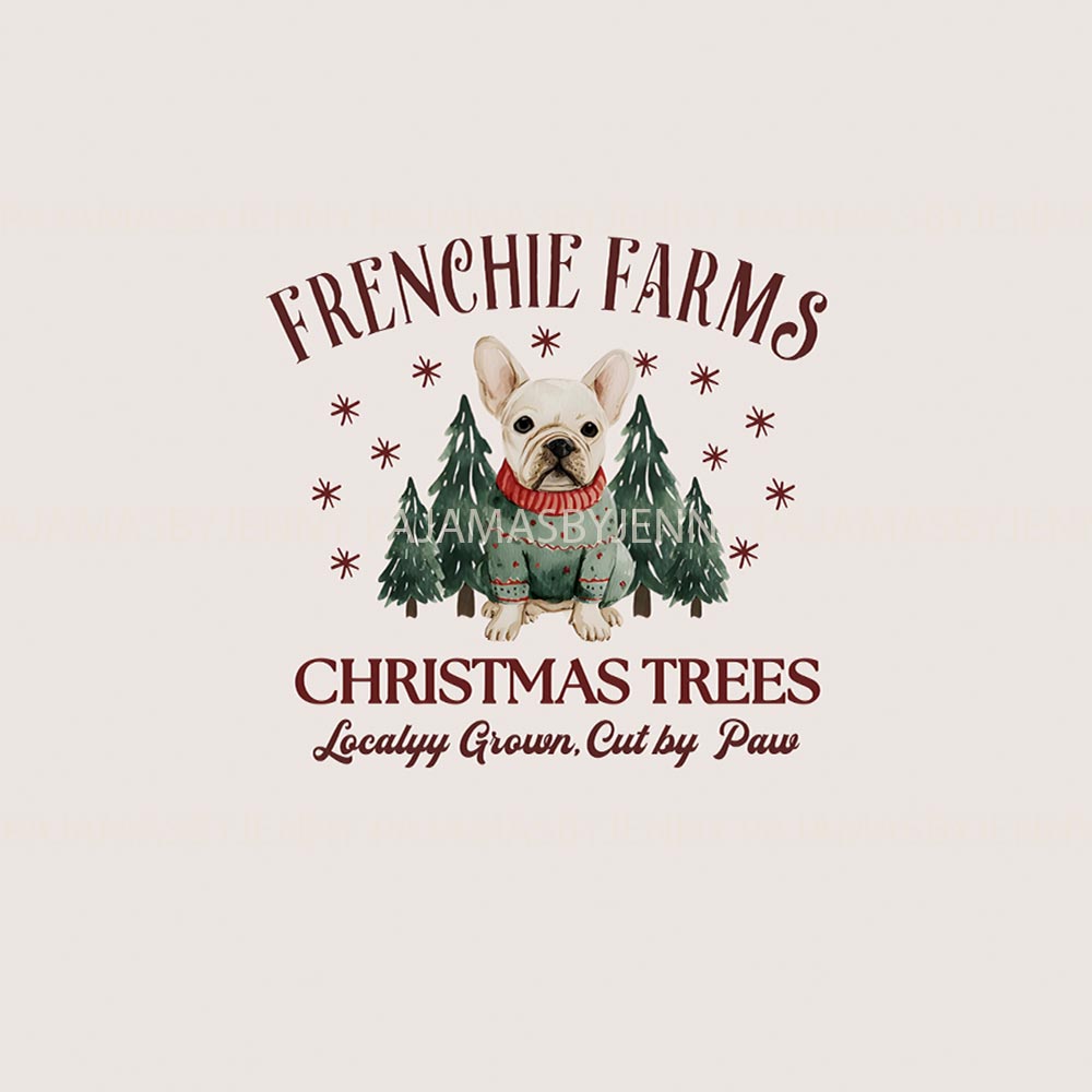 Frenchie Farms Bulldog Matching Christmas Pajamas And Dog Frenchie Farms Bulldog Matching Christmas Pajamas And Dog