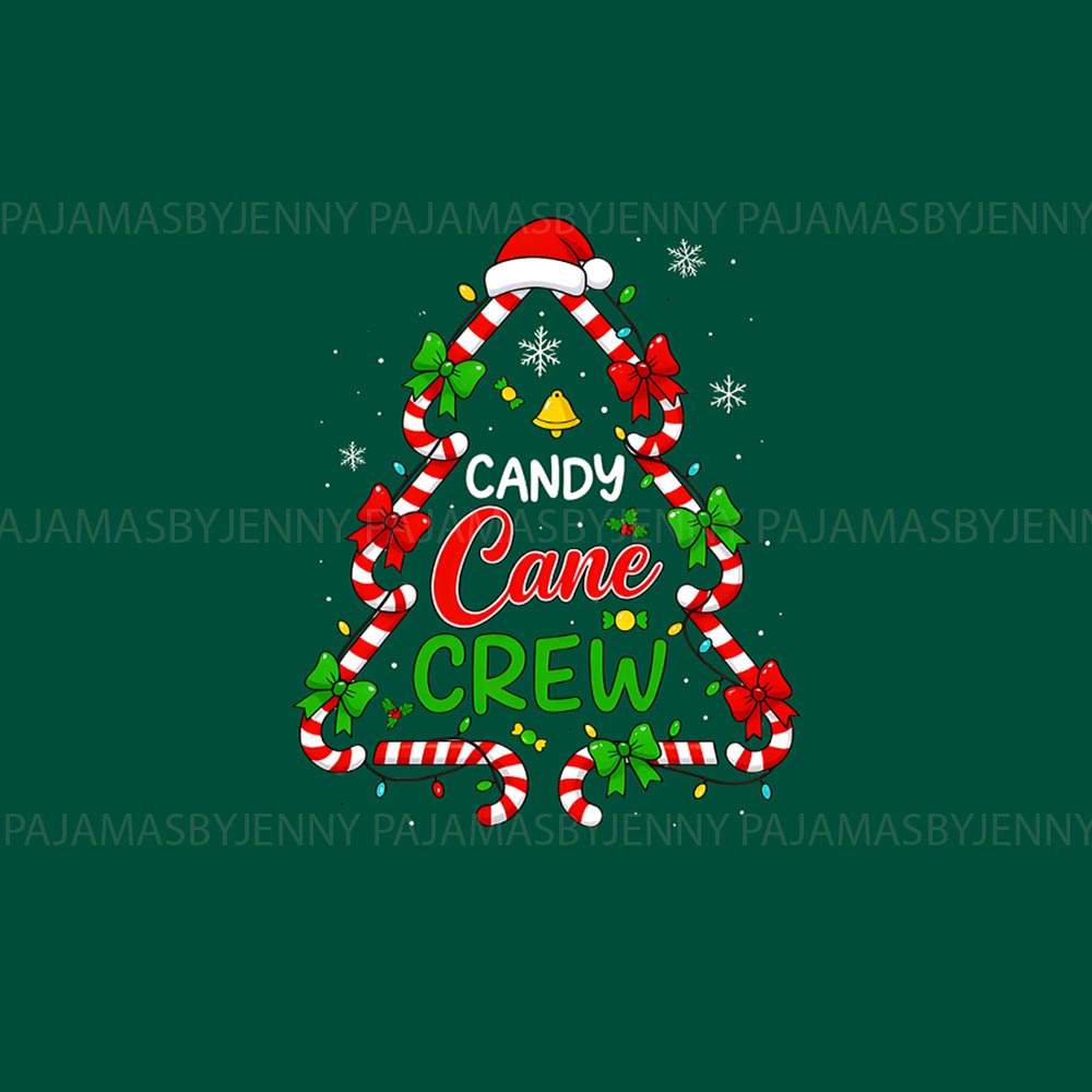 Green Candy Cane and Christmas Tree Holiday Pajama Sets Green Candy Cane and Christmas Tree Holiday Pajama Sets