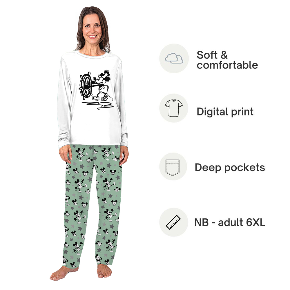 Steamboat Willie Mouse Cute Family Pajamas For Christmas