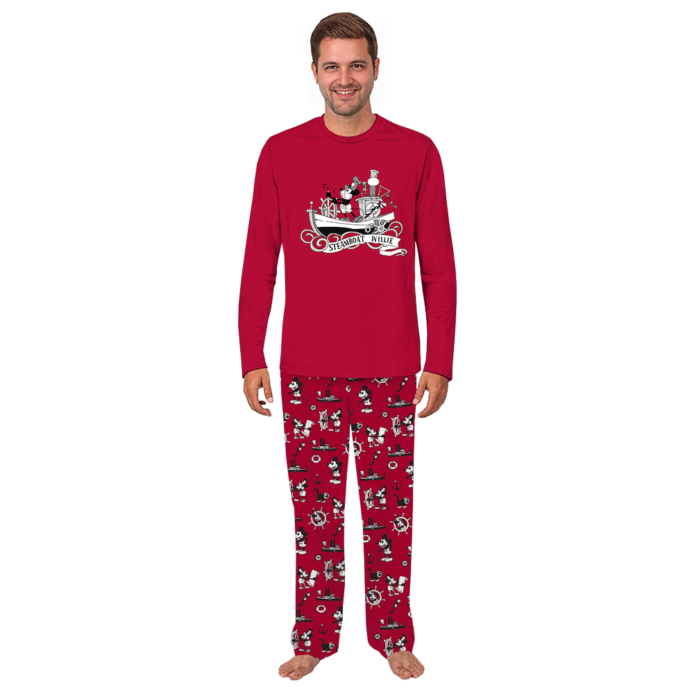 Funny Steamboat Willie Mouse Family Christmas Pajamas Including Dog Funny Steamboat Willie Mouse Family Christmas Pajamas Including Dog