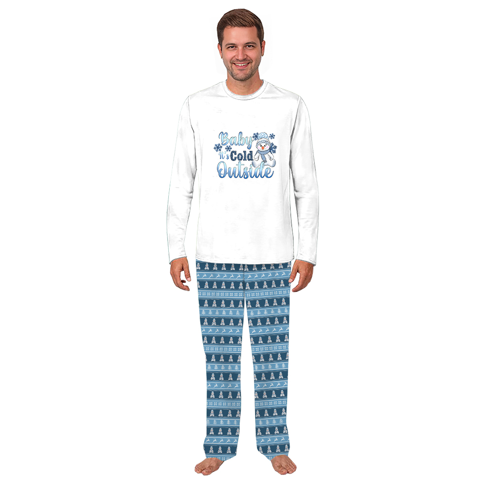 Adorable Snowman It Cold Outside Matching Family Xmas Pjs