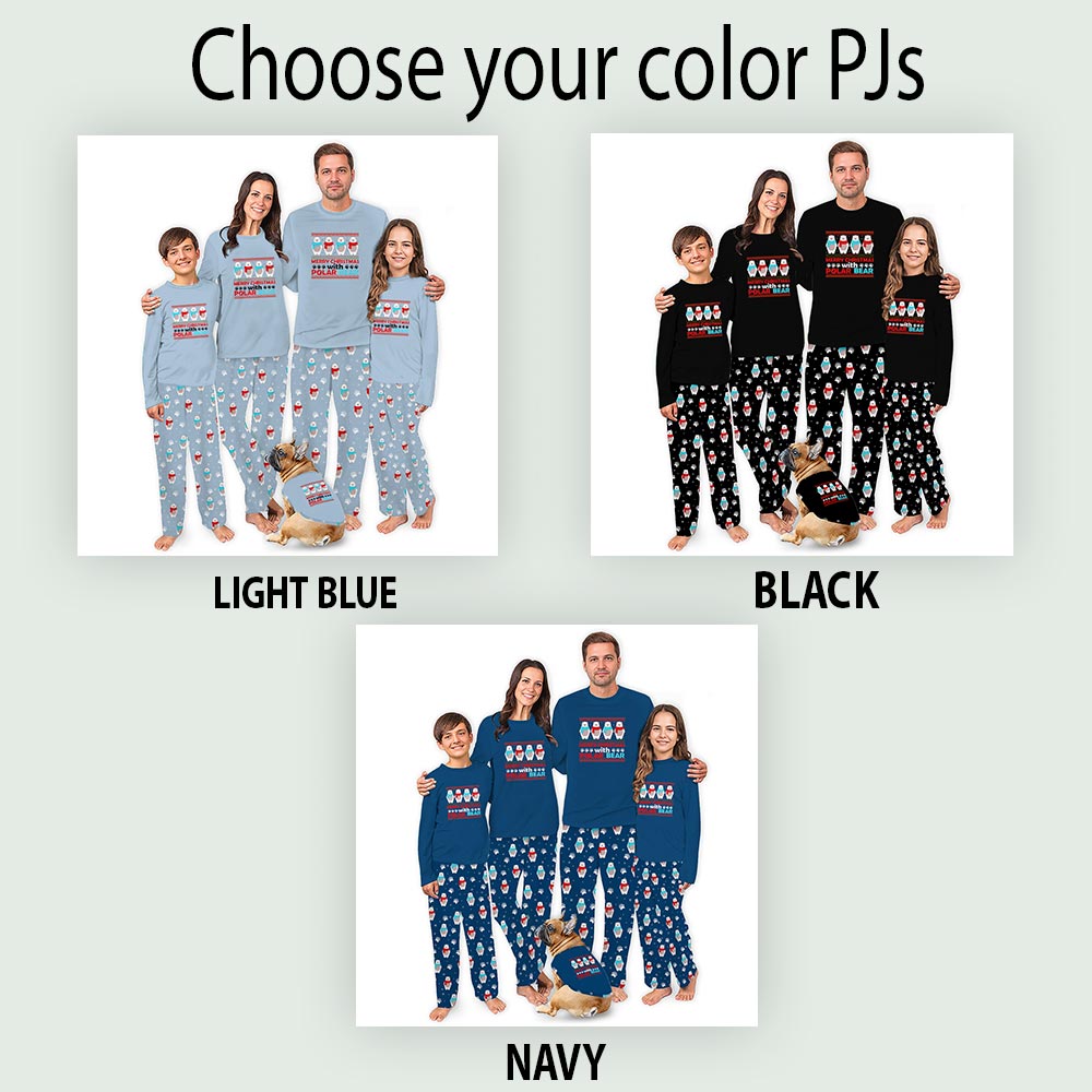 Polar Bear Merry Christmas Pajamas Matching Family Sleepwear Polar Bear Merry Christmas Pajamas Matching Family Sleepwear