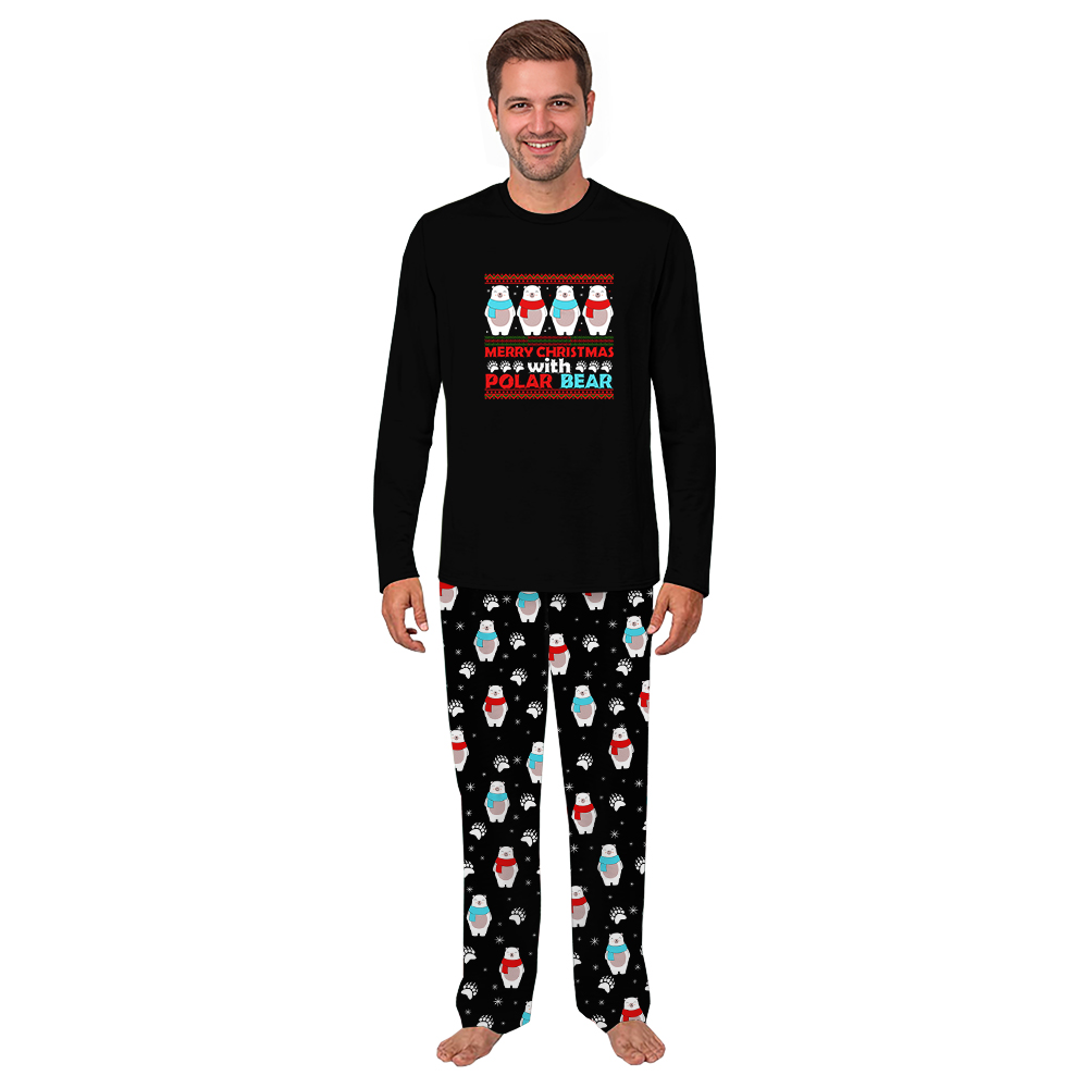 Polar Bear Merry Christmas Pajamas Matching Family Sleepwear Polar Bear Merry Christmas Pajamas Matching Family Sleepwear