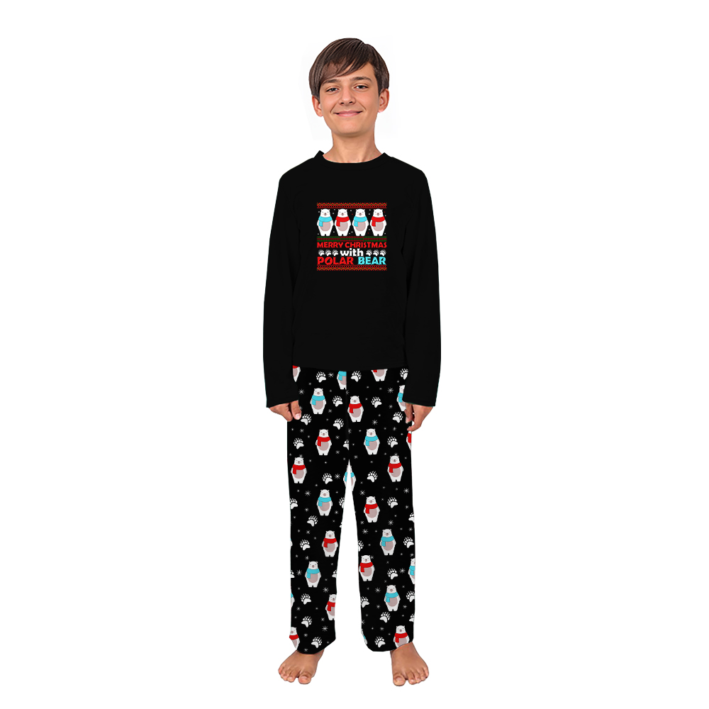 Polar Bear Merry Christmas Pajamas Matching Family Sleepwear Polar Bear Merry Christmas Pajamas Matching Family Sleepwear