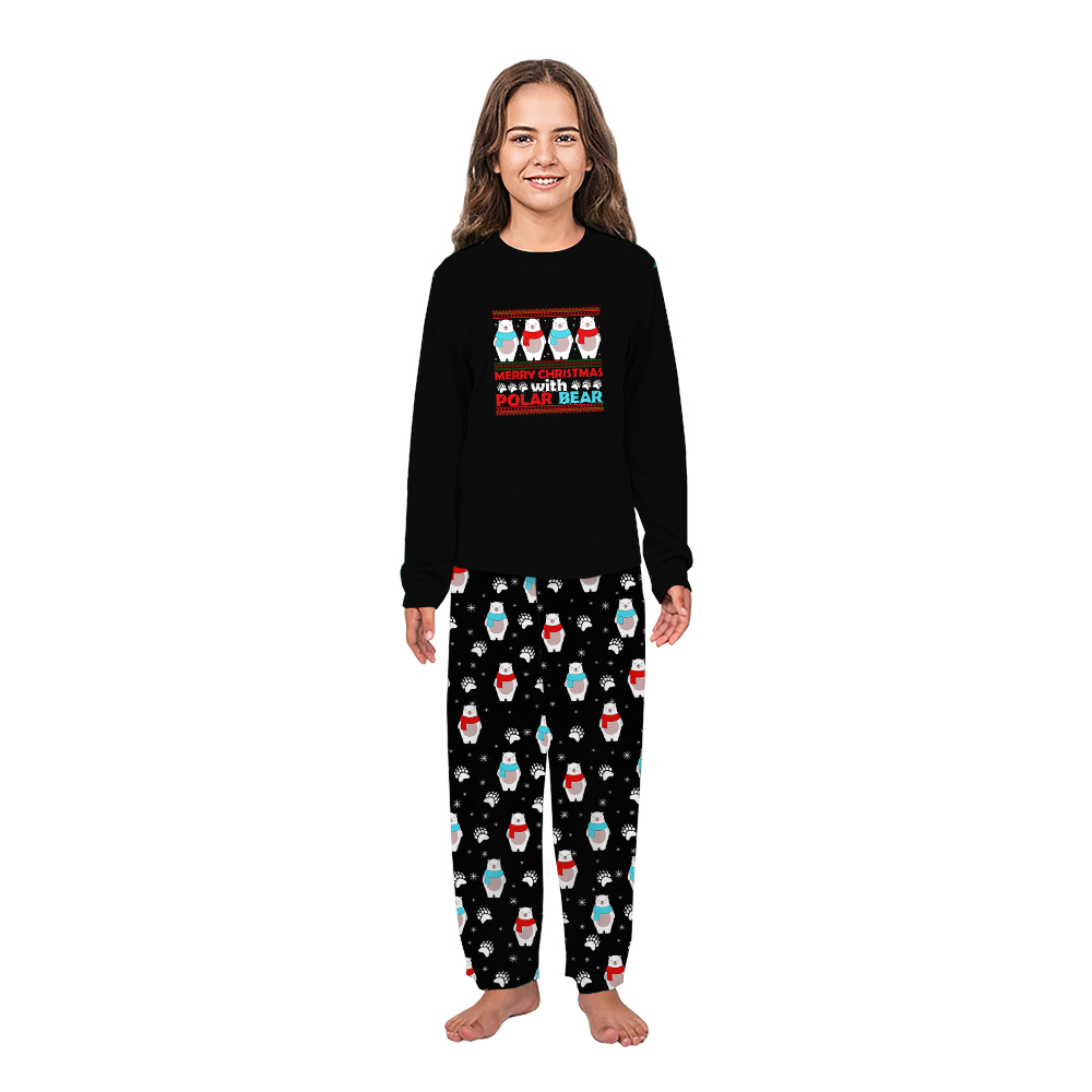 Polar Bear Merry Christmas Pajamas Matching Family Sleepwear Polar Bear Merry Christmas Pajamas Matching Family Sleepwear