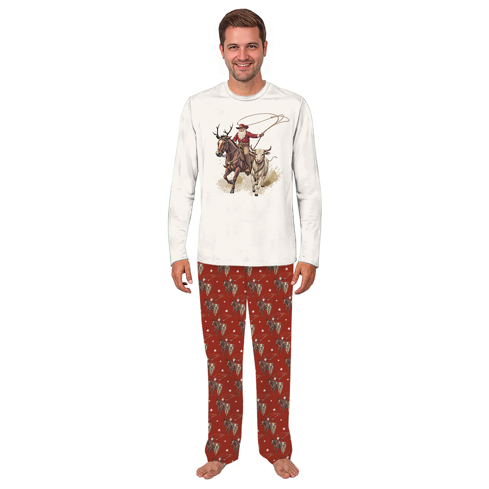 Cowboy Santa Western Matching Family Christmas Sets