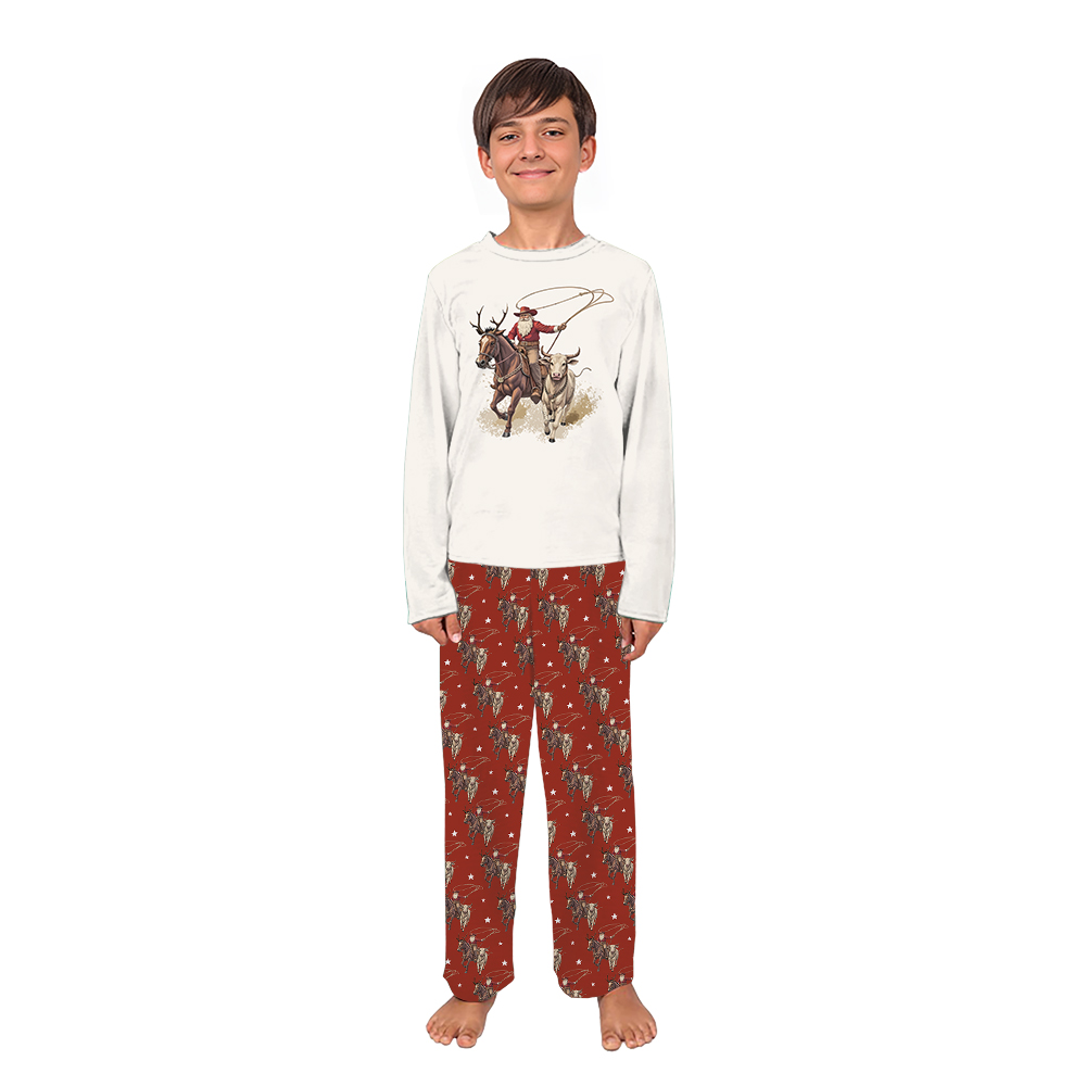 Cowboy Santa Western Matching Family Christmas Sets