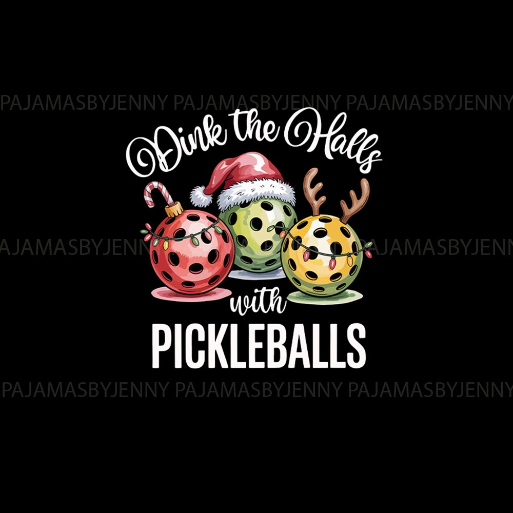 Dink The Halls with Pickleballs Quote Matching Dog And Family Pajamas Dink The Halls with Pickleballs Quote Matching Dog And Family Pajamas