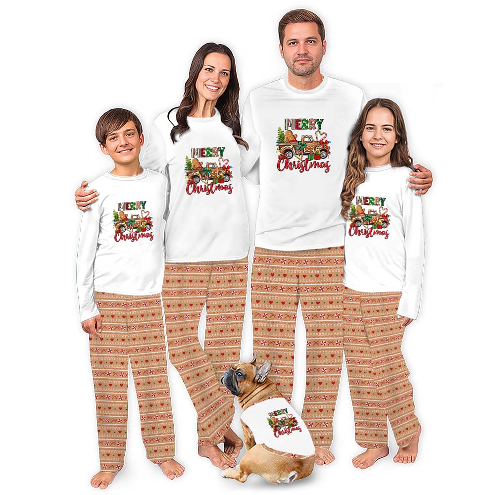Plus Size Gingerbread Matching Family Pajamas Saying Merry Christmas Plus Size Gingerbread Matching Family Pajamas Saying Merry Christmas