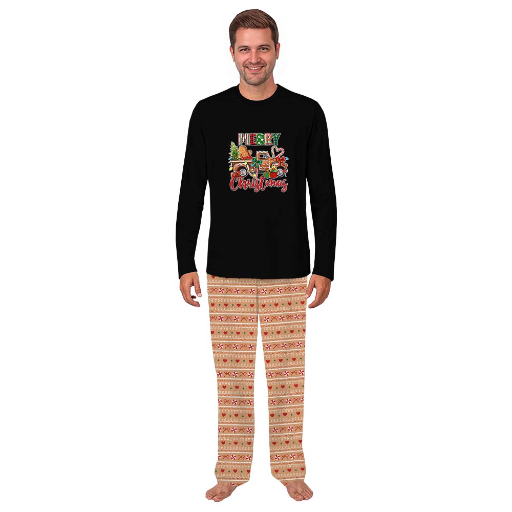 Plus Size Gingerbread Matching Family Pajamas Saying Merry Christmas Plus Size Gingerbread Matching Family Pajamas Saying Merry Christmas
