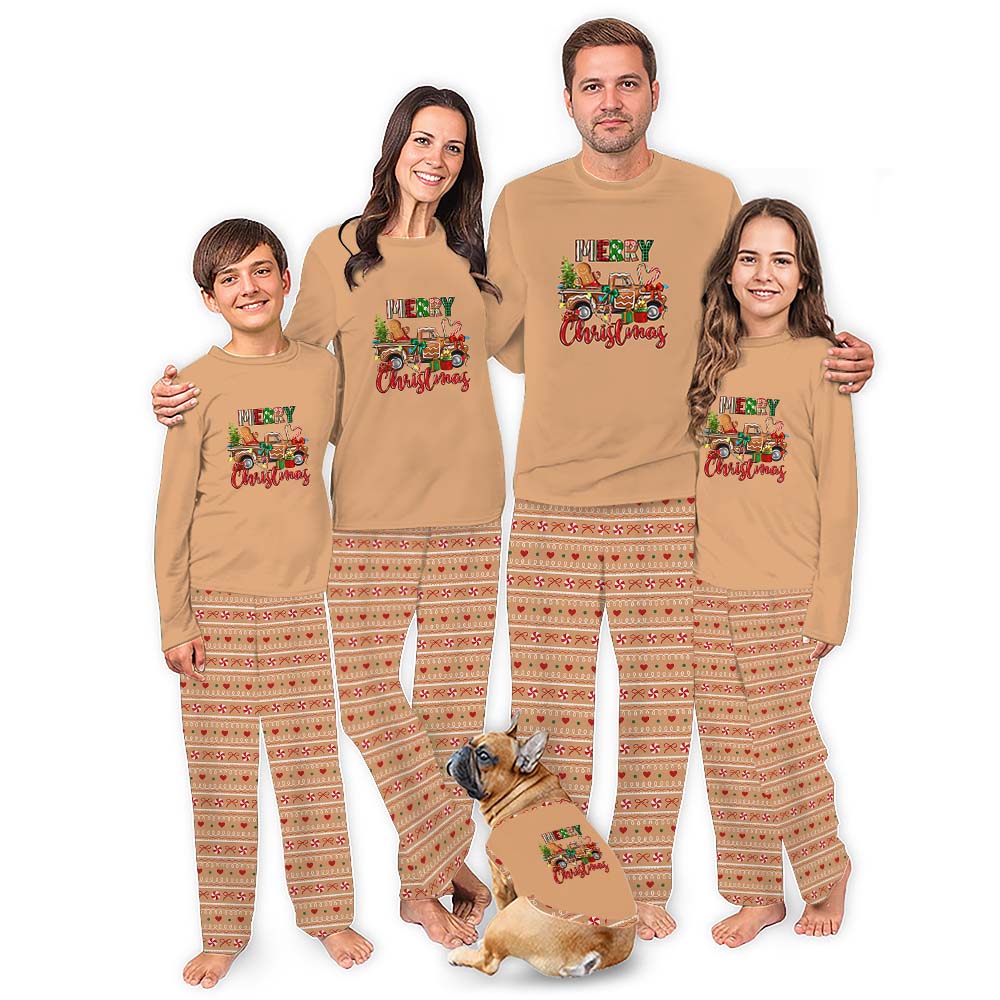 Plus Size Gingerbread Matching Family Pajamas Saying Merry Christmas Plus Size Gingerbread Matching Family Pajamas Saying Merry Christmas
