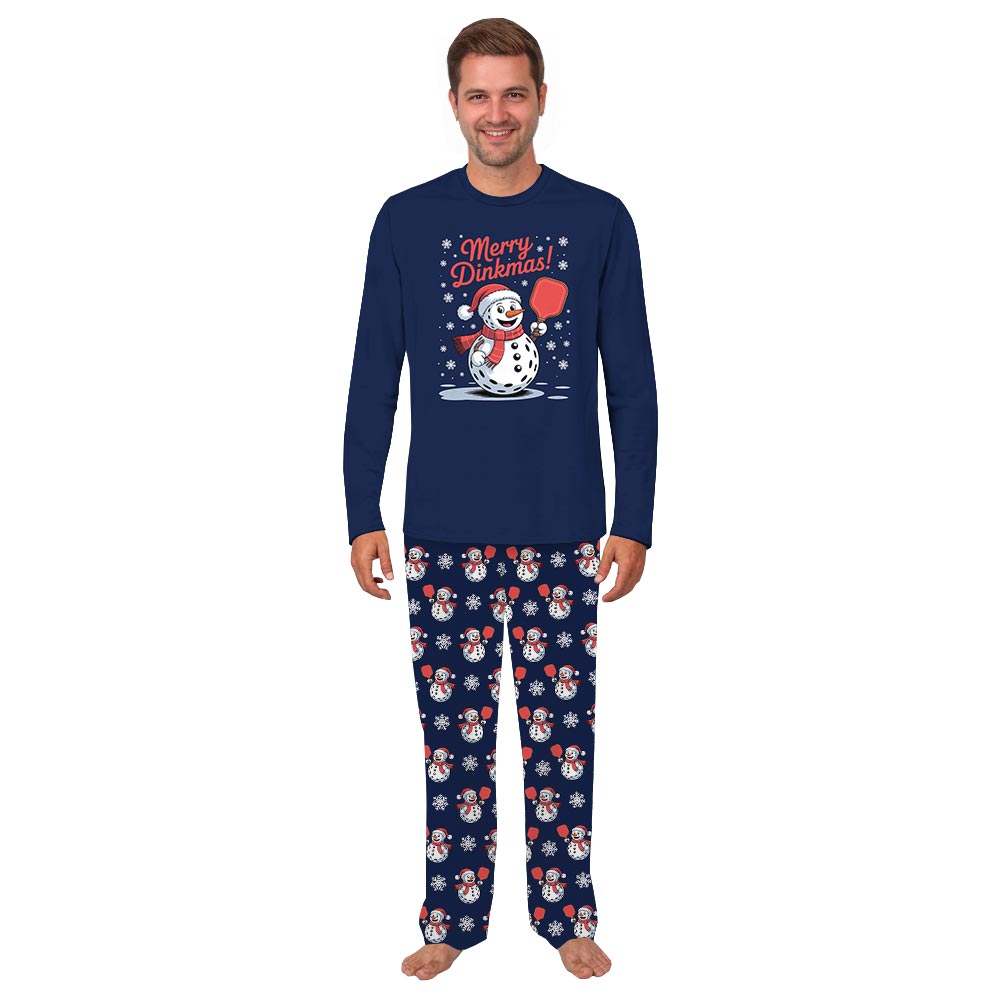 Funny Snowman Playing Pickleball Plus Size Christmas Pajamas Funny Snowman Playing Pickleball Plus Size Christmas Pajamas