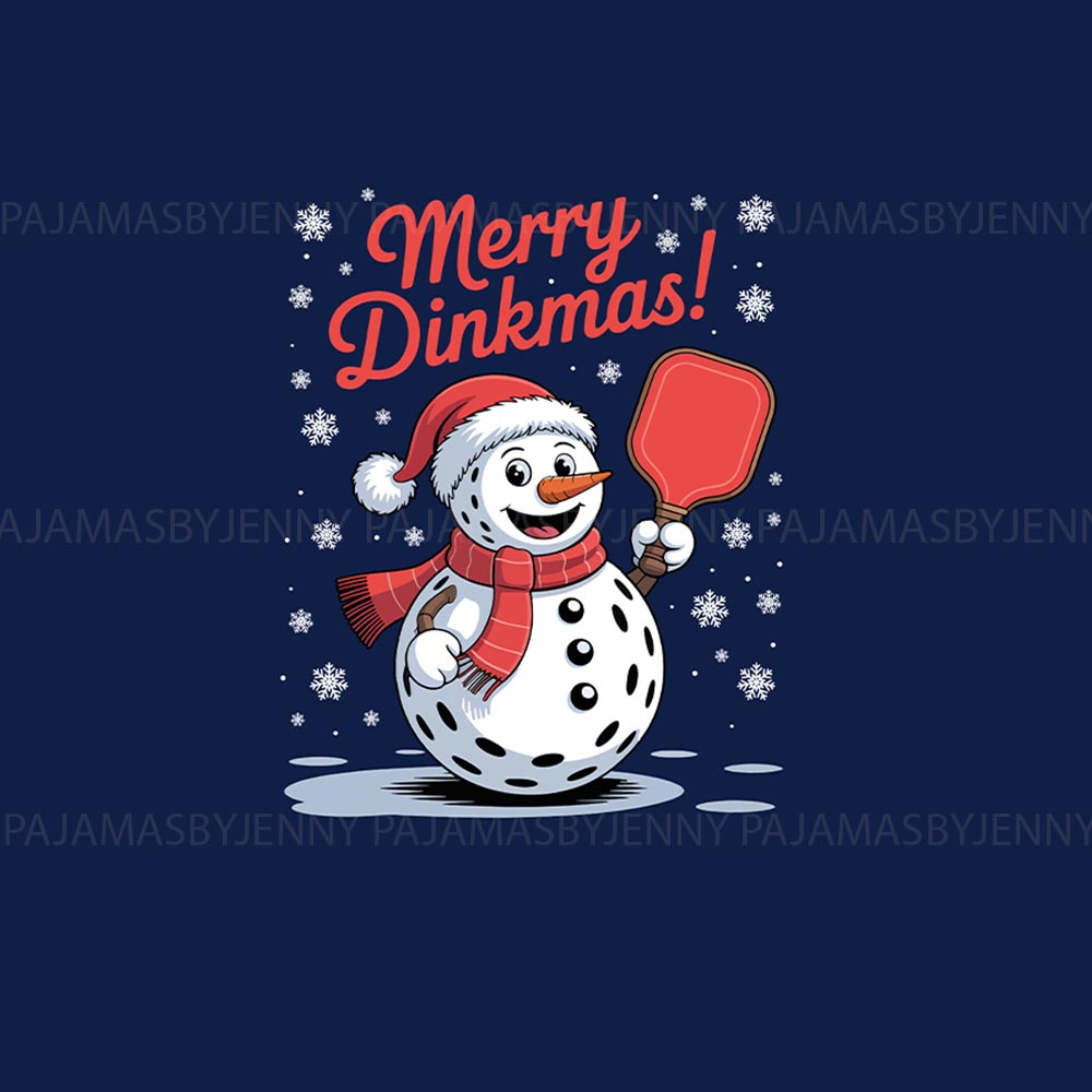 Funny Snowman Playing Pickleball Plus Size Christmas Pajamas Funny Snowman Playing Pickleball Plus Size Christmas Pajamas