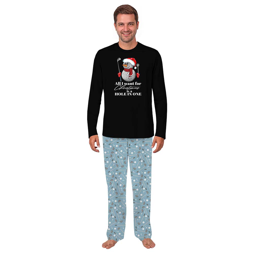 Golfball Snowman Funny Matching Family Christmas Pajamas