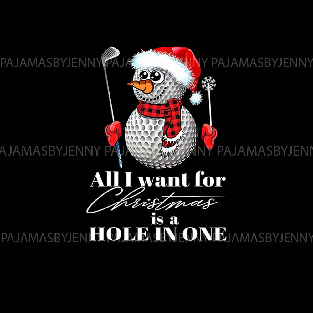 Golfball Snowman Funny Matching Family Christmas Pajamas