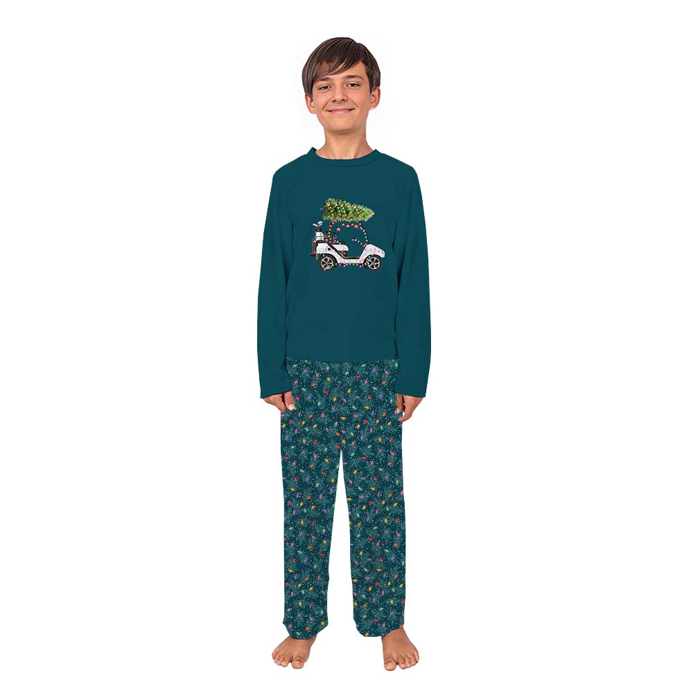 Golf Themed Matching Long Sleeve Christmas Pajamas Golf Themed Matching Long Sleeve Christmas Pajamas