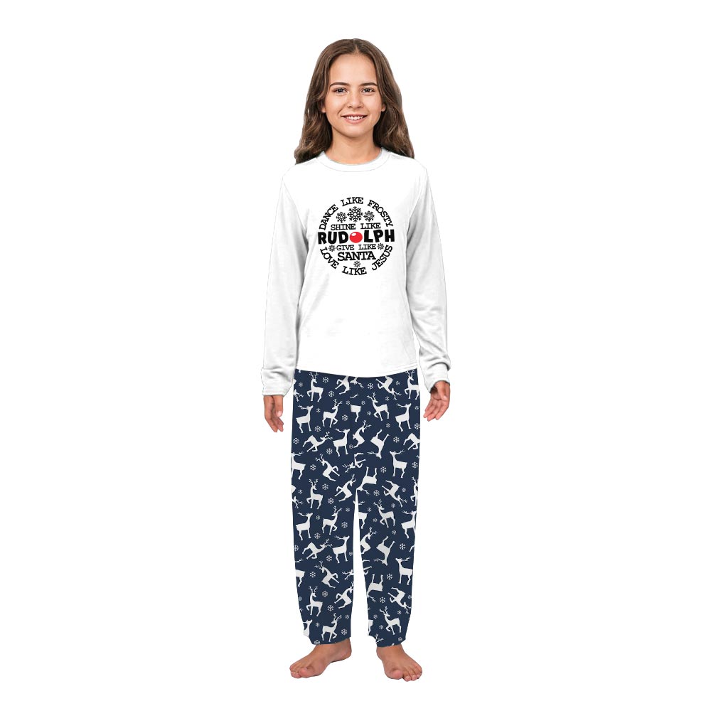 Navy Shine Like Rudolph Quote Xmas Jammies For Family Navy Shine Like Rudolph Quote Xmas Jammies For Family