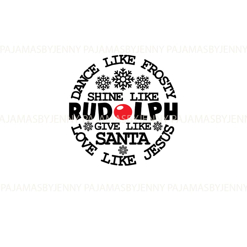 Navy Shine Like Rudolph Quote Xmas Jammies For Family Navy Shine Like Rudolph Quote Xmas Jammies For Family