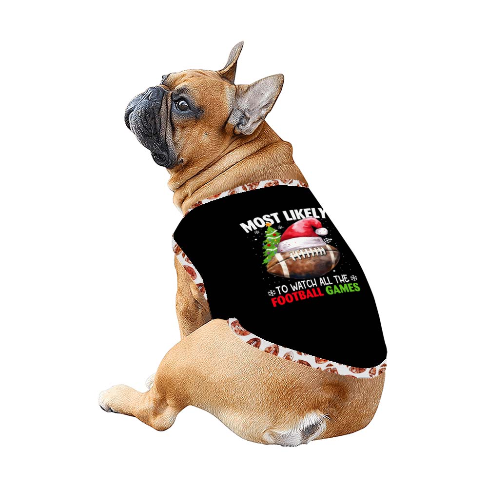 Most Likely To American Football Matching Family Christmas Pajamas And Dog Most Likely To American Football Matching Family Christmas Pajamas And Dog