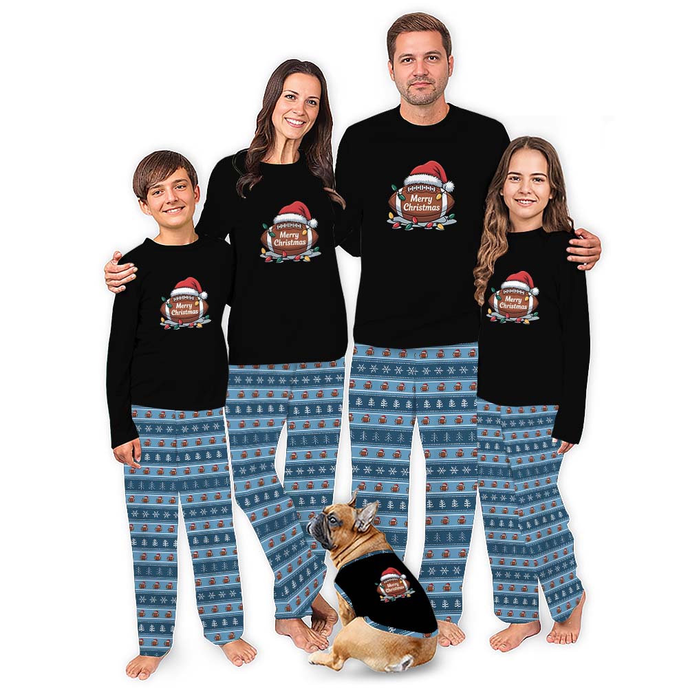 Gridiron Football Family Matching Christmas Pajamas Plus Size