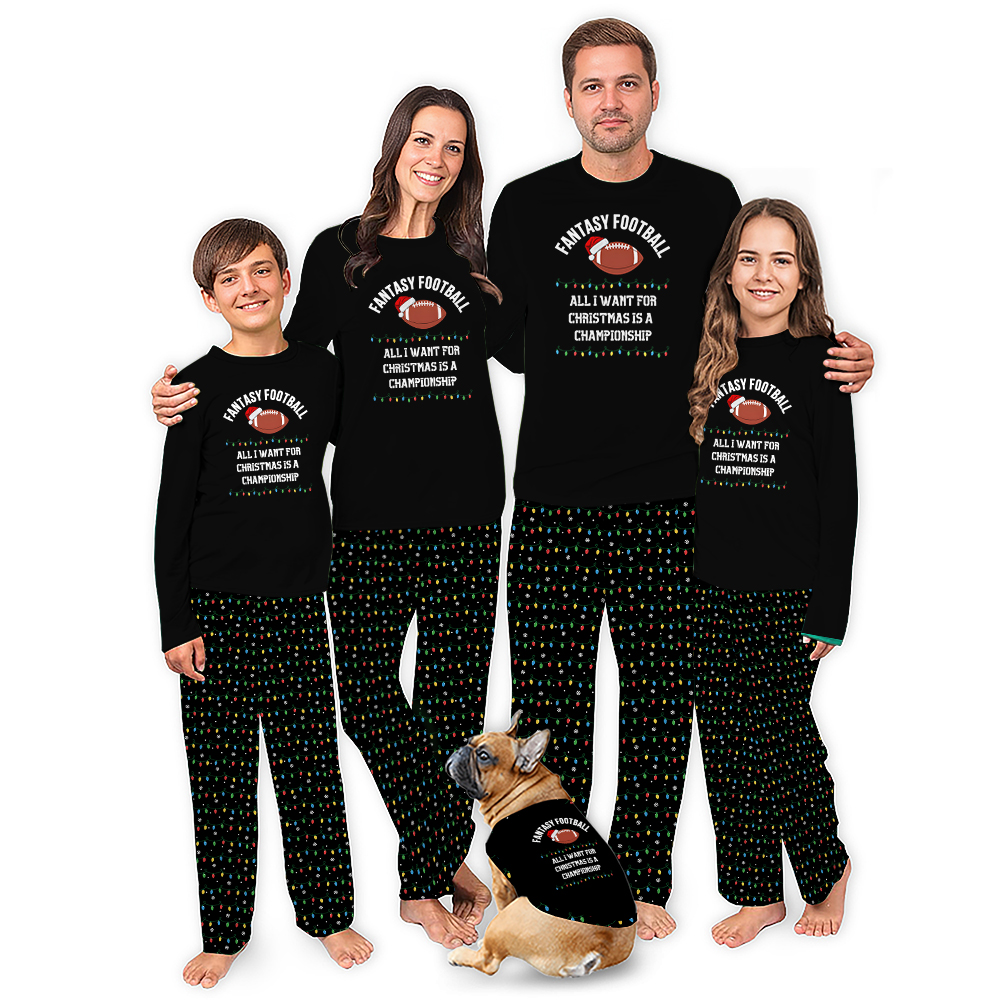 Fantasy Football Pajamas All I Want For Christmas Is Championship