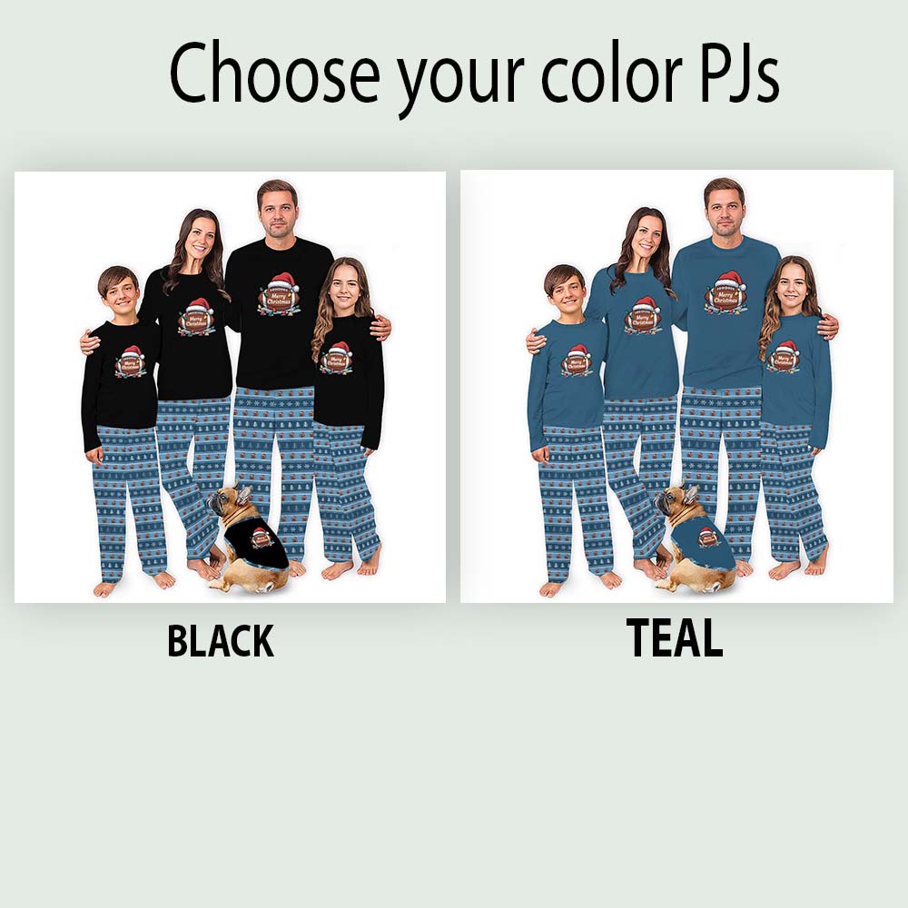 Gridiron Football Family Matching Christmas Pajamas Plus Size