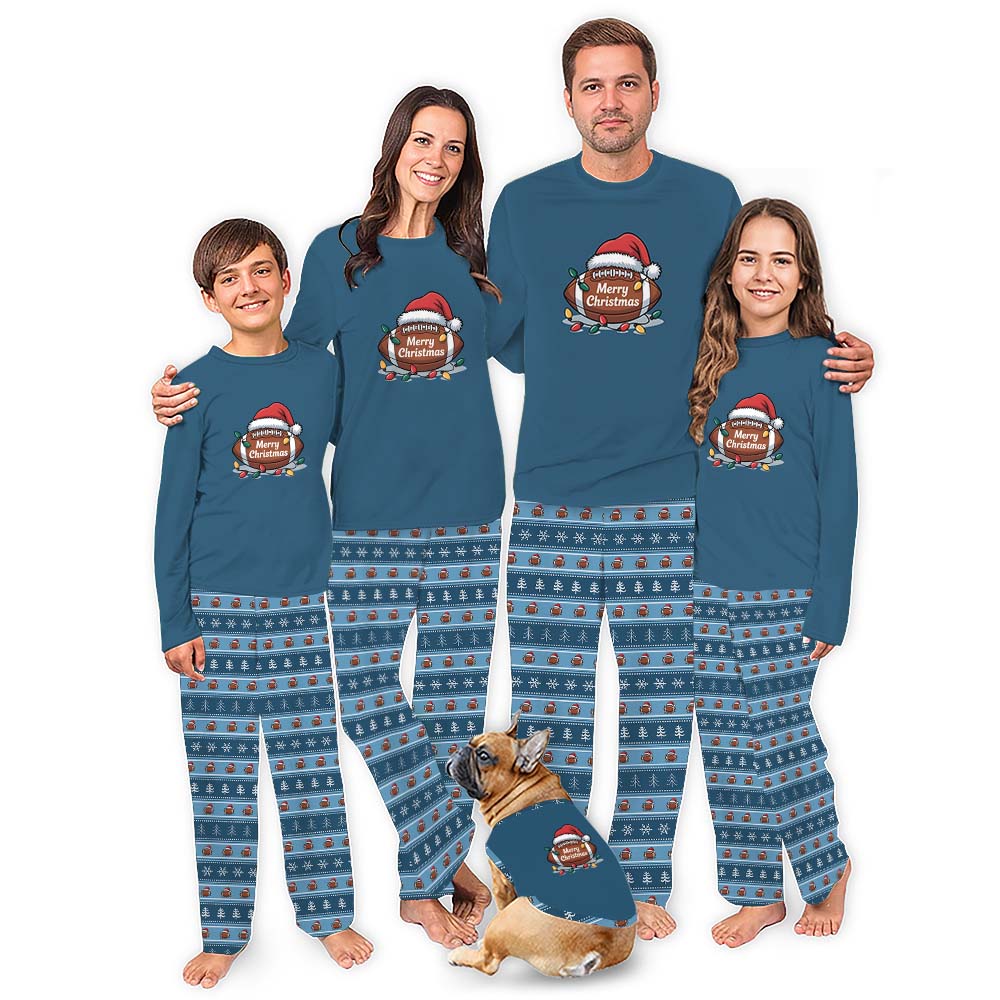 Gridiron Football Family Matching Christmas Pajamas Plus Size