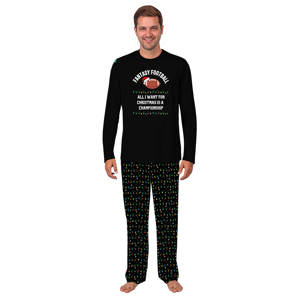 Fantasy Football Pajamas All I Want For Christmas Is Championship