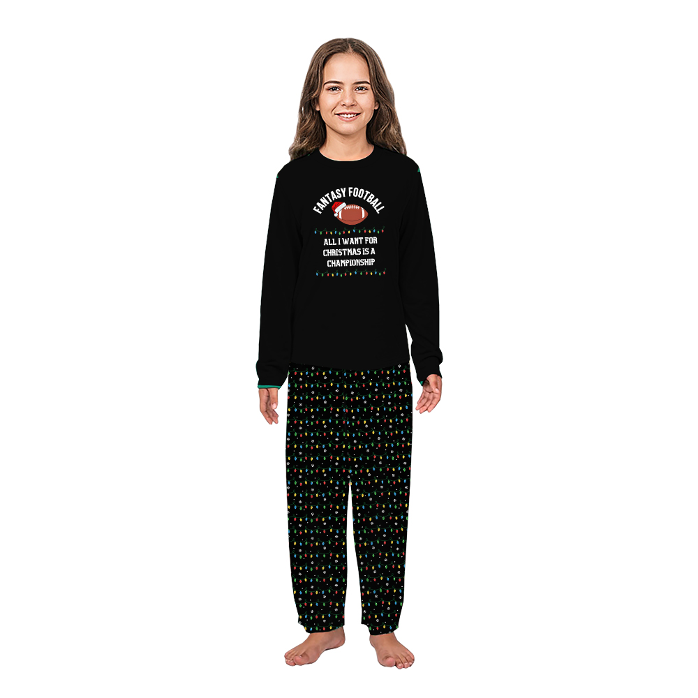 Fantasy Football Pajamas All I Want For Christmas Is Championship