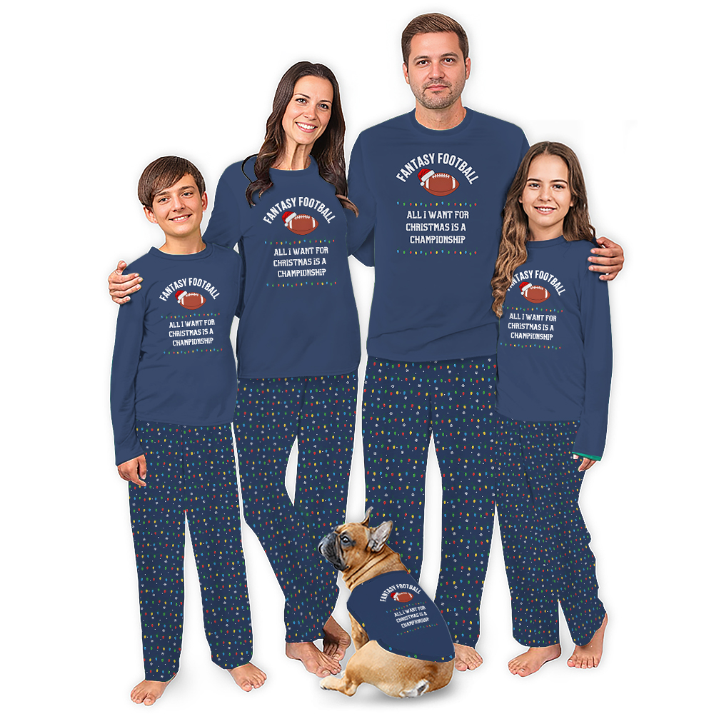 Fantasy Football Pajamas All I Want For Christmas Is Championship