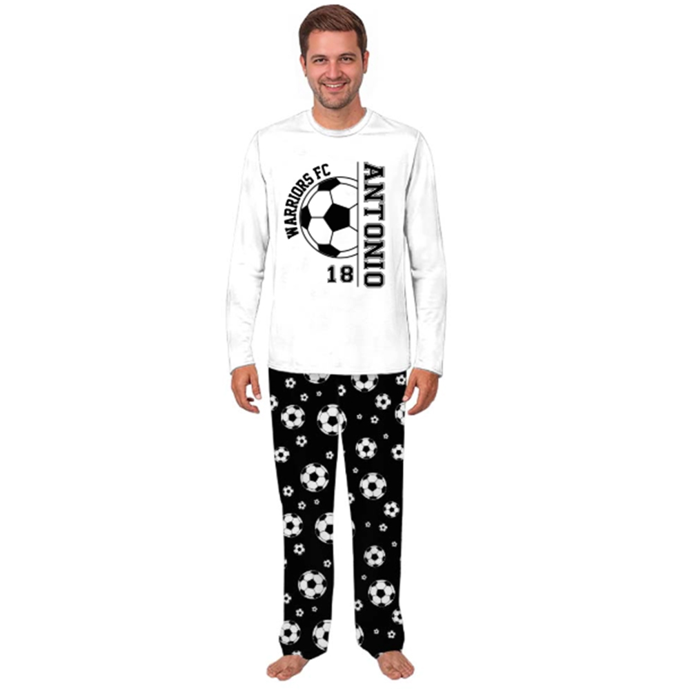 Personalized Matching Christmas Soccer Pajamas With Instant Preview Personalized Matching Christmas Soccer Pajamas With Instant Preview