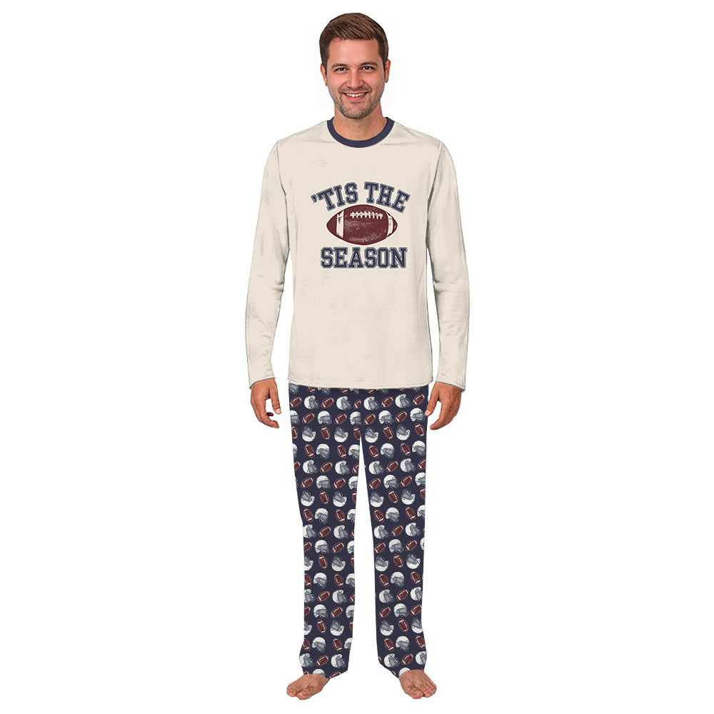 Tis The Season Football Family Matching Christmas Pajamas Tis The Season Football Family Matching Christmas Pajamas