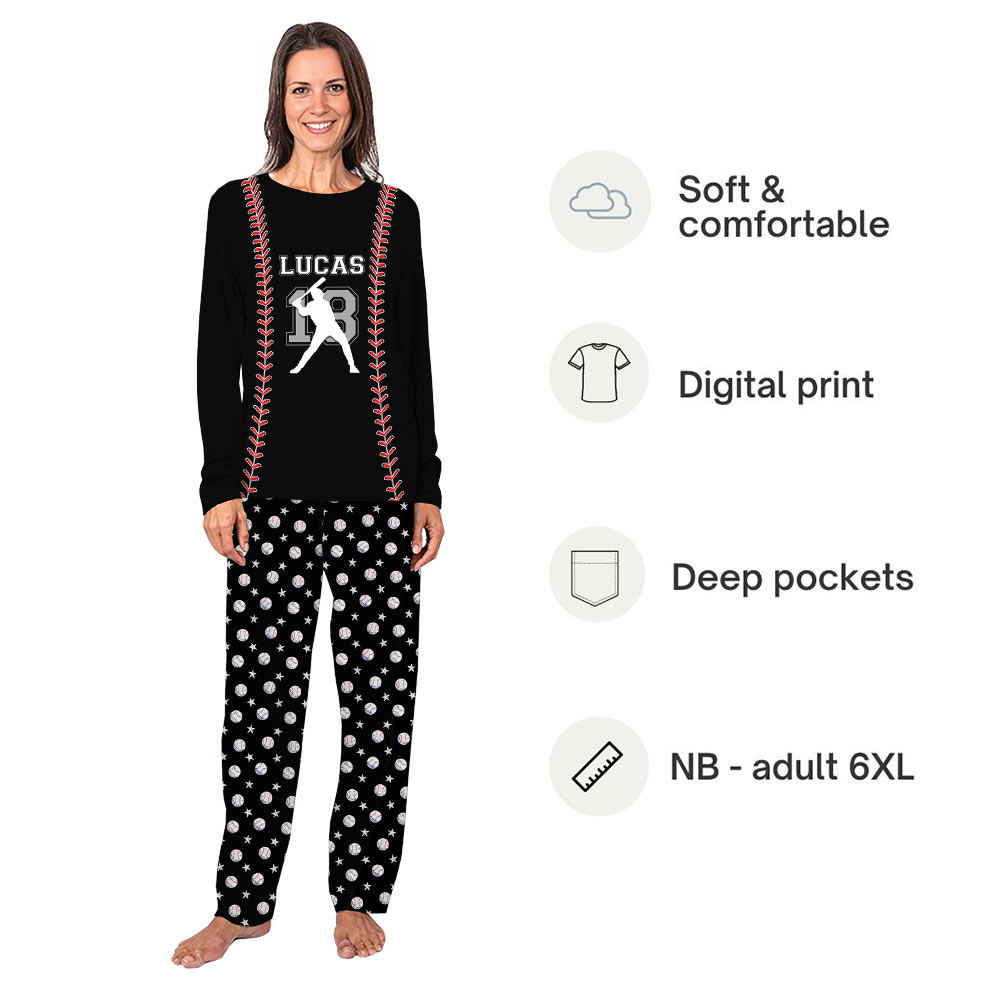 Unique Customized Baseball Xmas Pjs For Team Matching Unique Customized Baseball Xmas Pjs For Team Matching