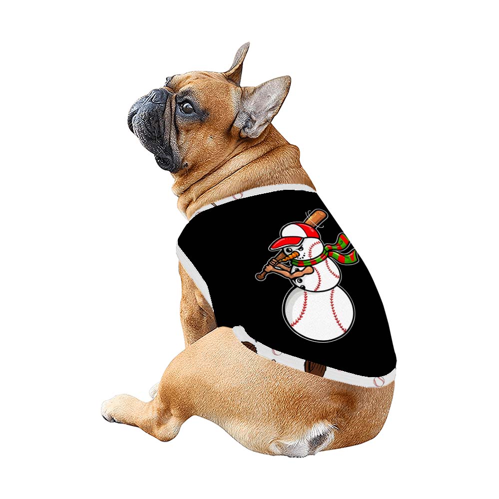 Bold Baseball Snowman Family And Pet Matching Christmas Pajamas