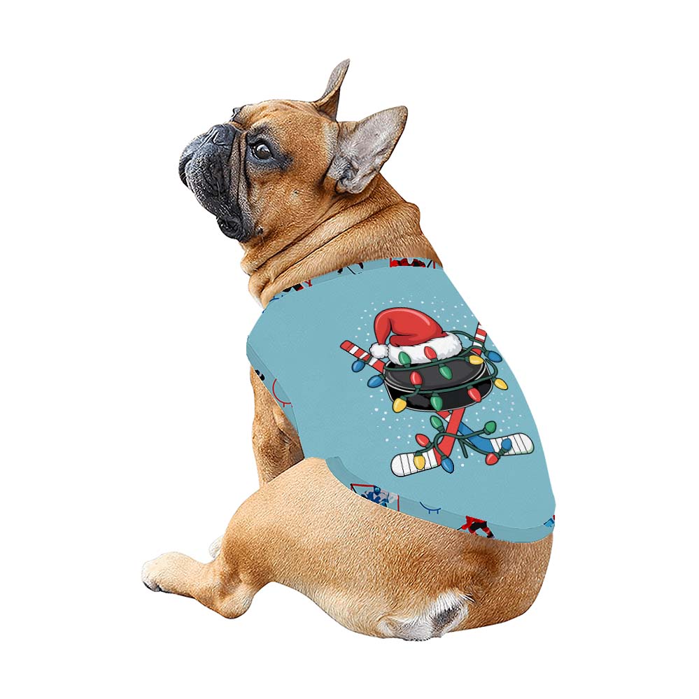 Santa Hockey Themed Soft Matching Christmas Pajamas