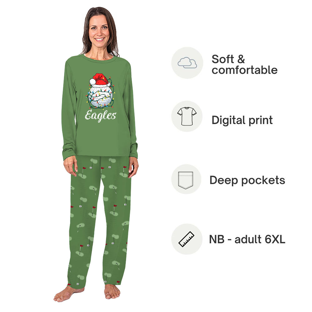 Personalized Golf Christmas Pajamas Matching Dog And Owner Personalized Golf Christmas Pajamas Matching Dog And Owner